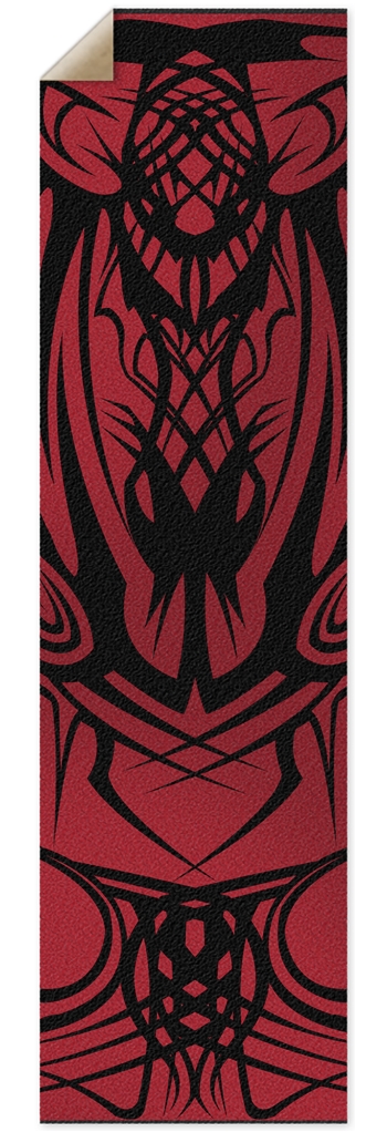 Red Tribal Punk Nose Pool Grip Tape