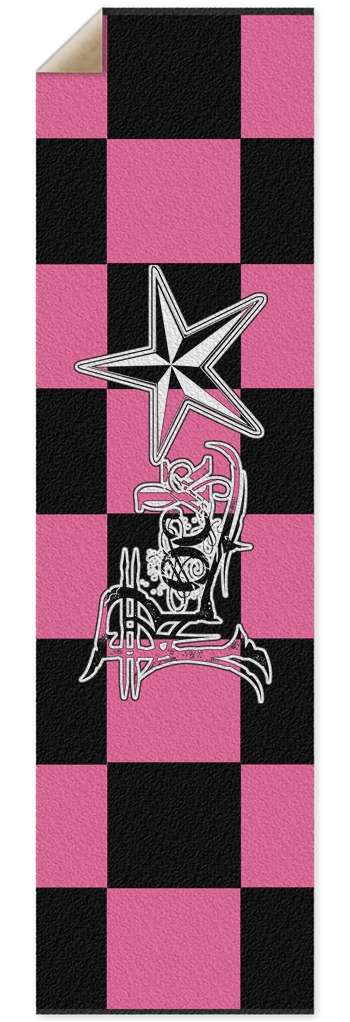Rock Star B+Pk Checker Punk Nose Pool Grip Tape