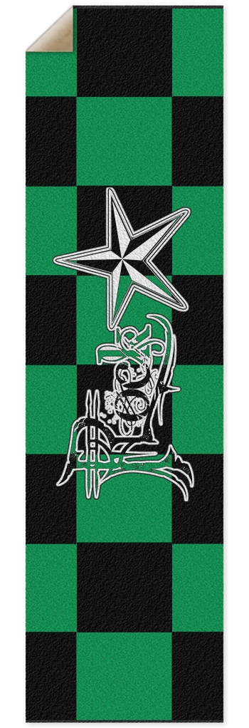 Rock Star B+G Checker Punk Nose Pool Grip Tape