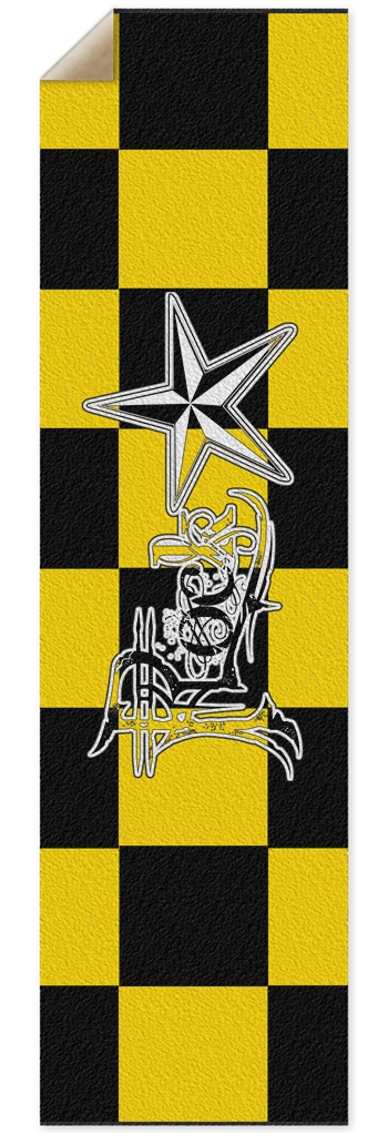 Rock Star B+Y Checker Punk Nose Pool Grip Tape