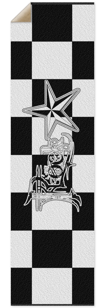 Rock Star B+W Checker Punk Nose pool Grip Tape