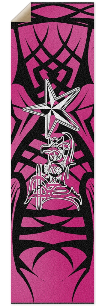 Rock Star Pink Tribal Punk Nose Pool Grip Tape