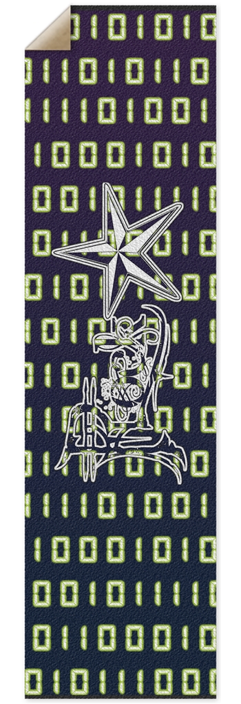 Rock Star Binary Code Punk Nose Pool Grip Tape