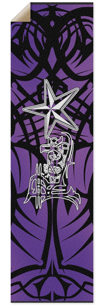 Rock Star Purple Tribal Punk Nose Pool Grip Tape