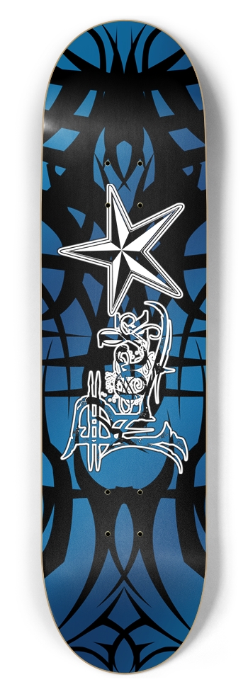 Rock Star Blue Tribal 8.5" Deck