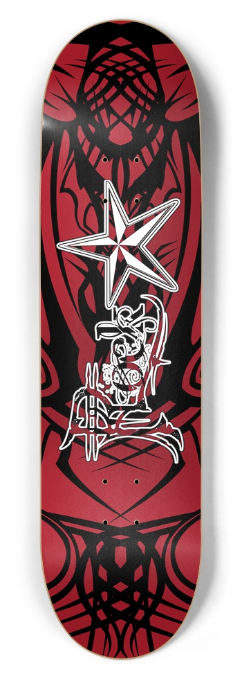 Rock Star Red Tribal 8.5" Deck