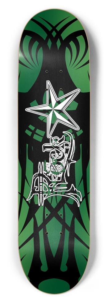 Rock Star Green Tribal 8.5" Deck