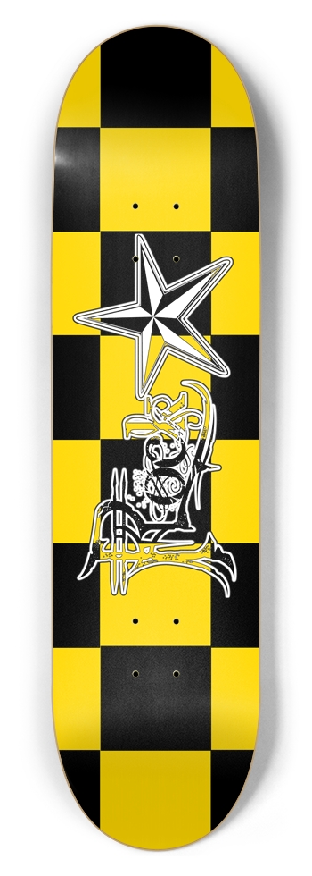 Rock Star B+Y Checker 8.5" Deck