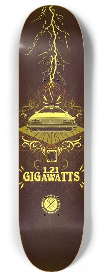 1.21 Gigawatts 8 Inch Skateboard Deck