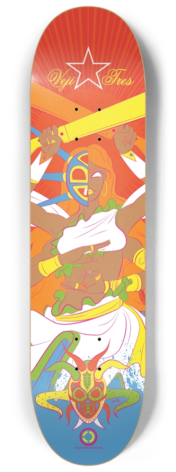 I'naru' - Psychedelic Spirit Woman Skateboard