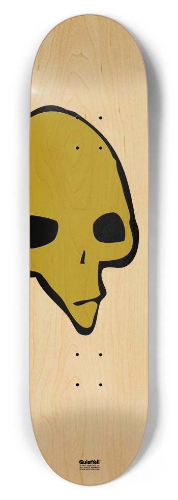 Punk Skull 07, Green on Natural