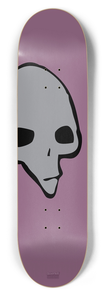 Punk Skull 04, Gray on Purple