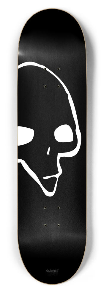 Punk Skull 06, White on Black