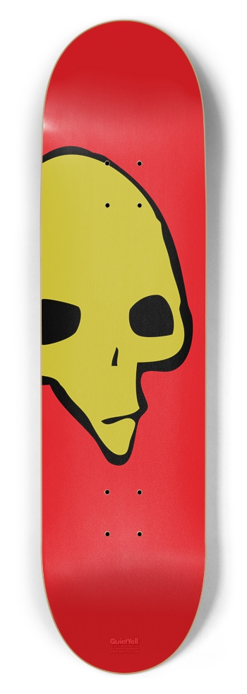 Punk Skull 01, Green on Red