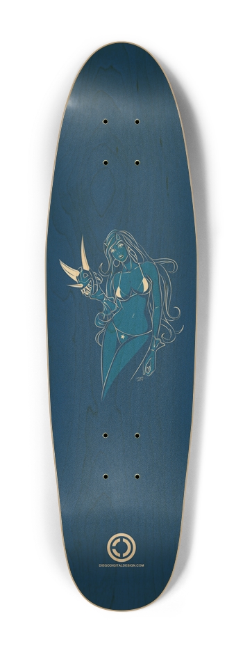 Unmasked Bikini Babe Cruiser Blue
