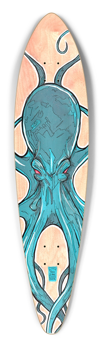 Release the Kraken  Pintail Longboard