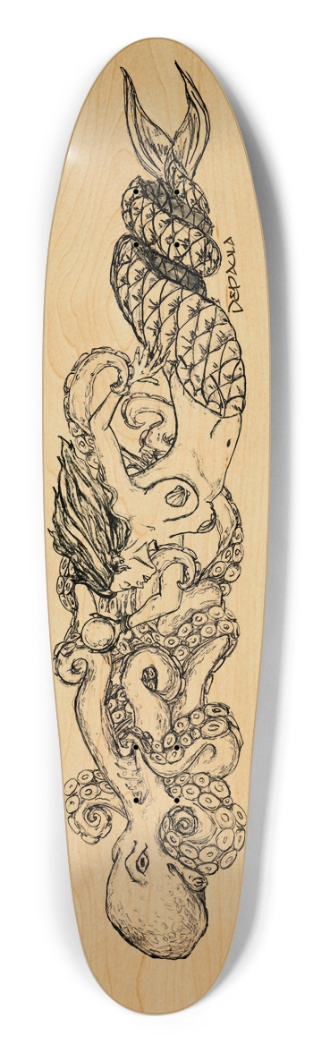 Mermaid Octopus Longboard