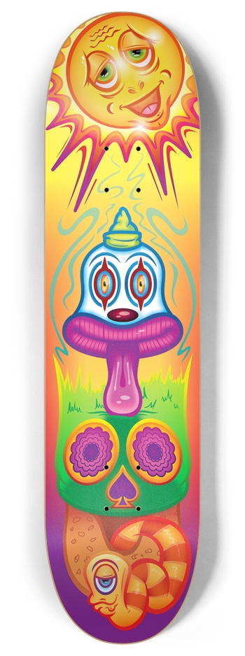 Shroom Clown Custon Skateboard