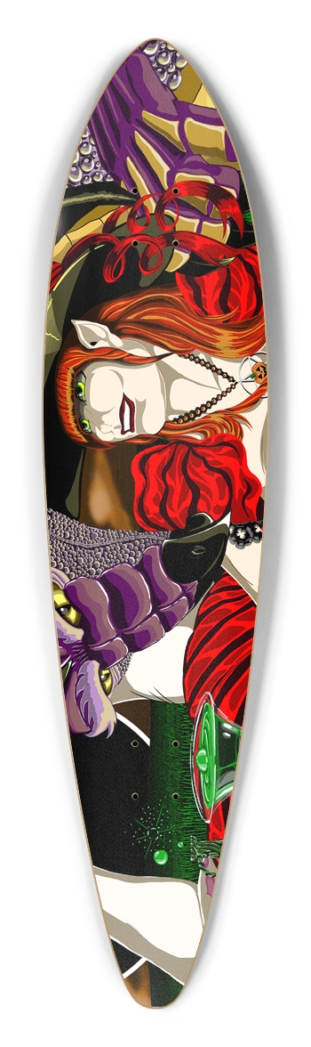 Trippy Witch Custom Pintail Longboard
