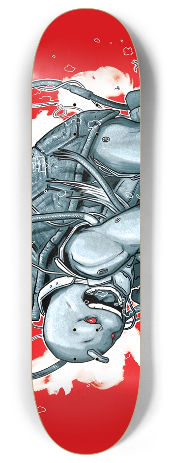 TARGET R - red 8 Inch Skateboard Deck