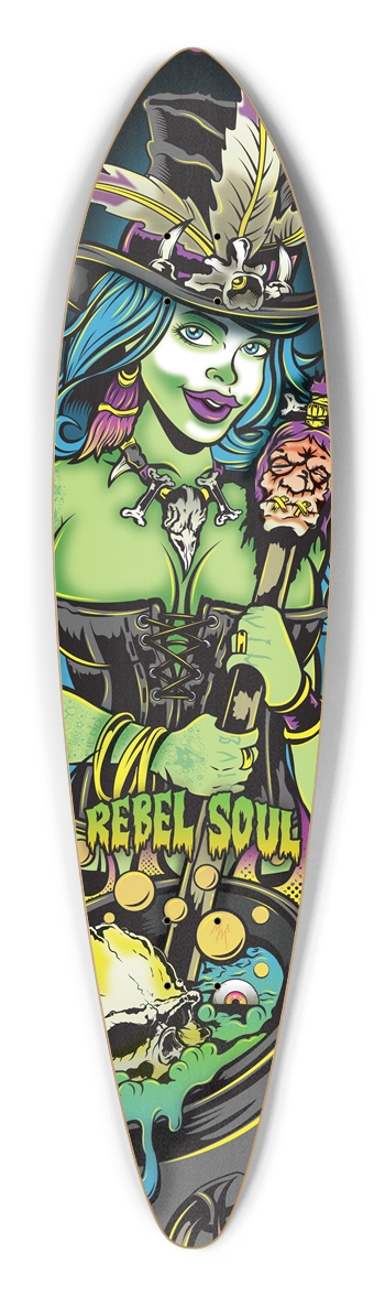 Voodoo Queen (Toxic Green Colorway) Longboard