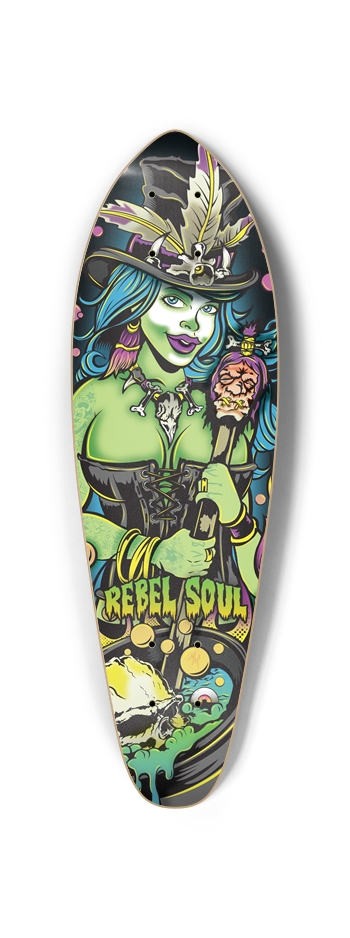 Voodoo Queen (Toxic Green Colorway) Mini Cruiser