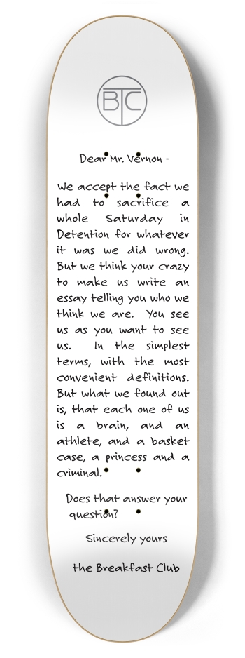 The Breakfast Club / 7.87 x 31.75