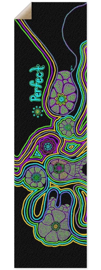 The neon flower garden griptape 9x33