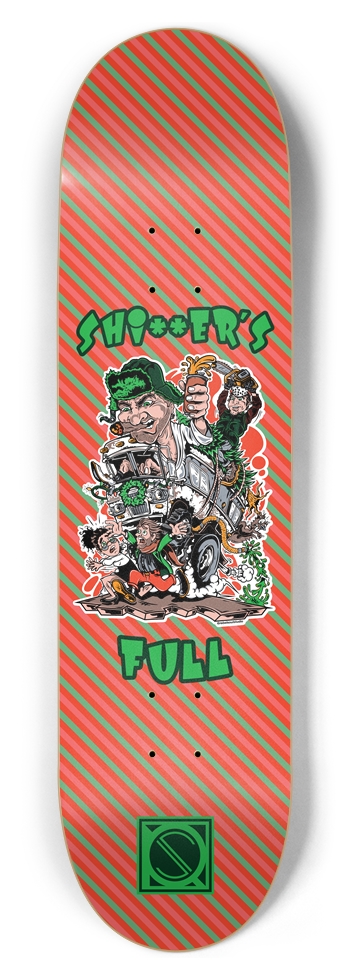 Shi**er's Full (Stripe Pattern) 8-1/2 Skateboard Deck