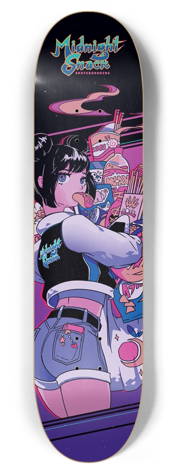 Anime Girl with a Glizzy - 7.87 Inch Version 7-7/8 Skateboard Deck by  Midnight Snack Skateboards