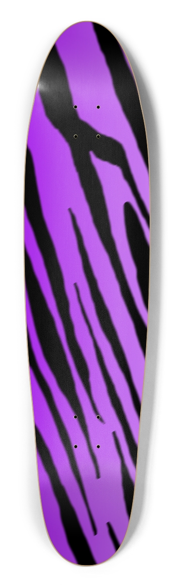 Purple Tiger Stripe Longboard Deck