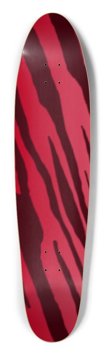 Double Red Tiger Stripe Longboard Deck