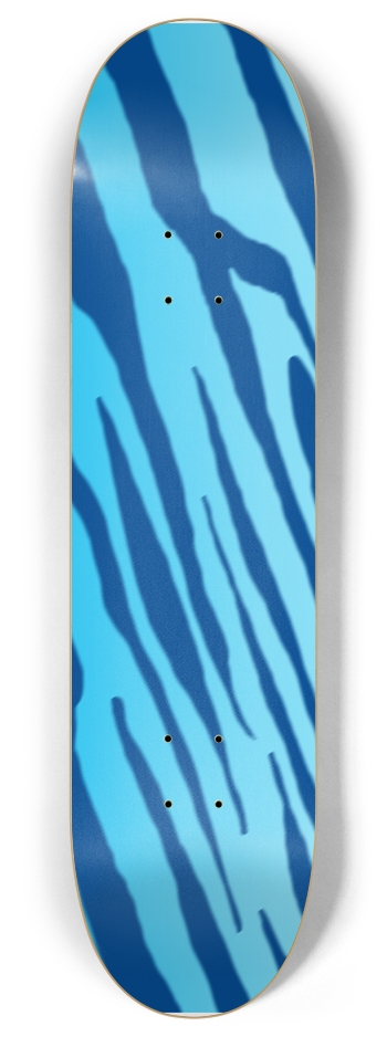 8" Double Blue Tiger Stripe Competition Deck