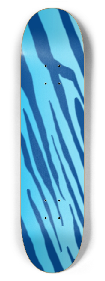 7 5/8" Double Blue Tiger Stripe Competition Deck