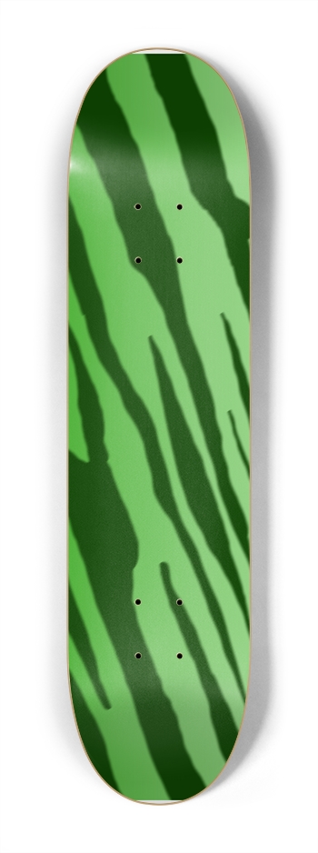 7 1/4" Double Green Tiger Stripe Competition Deck