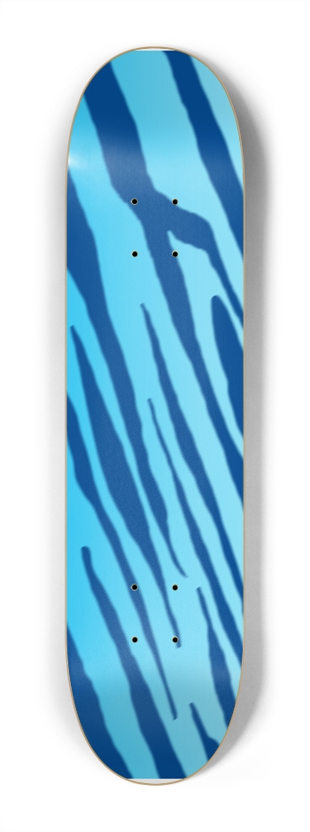 7 1/4" Double Blue Tiger Stripe Competition Deck