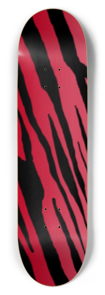 8 1/2" Red Tiger Stripe Competition Deck