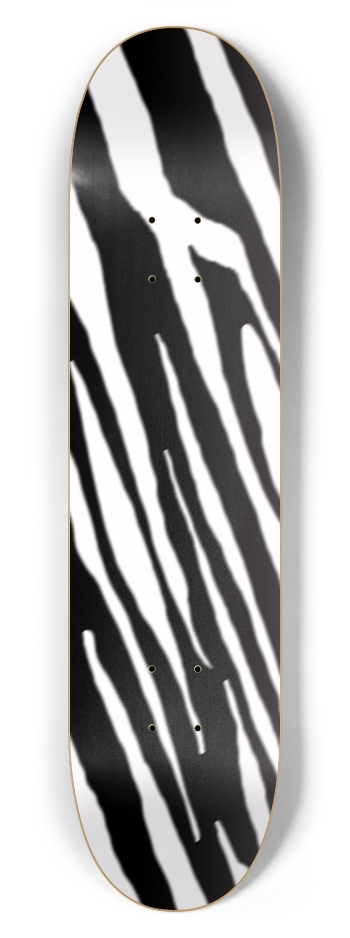 7 5/8" Inverse B+W Tiger Stripe Competition Deck