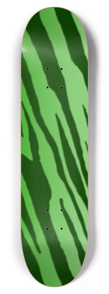 7 7/8" Double Green Tiger Stripe Competition Deck