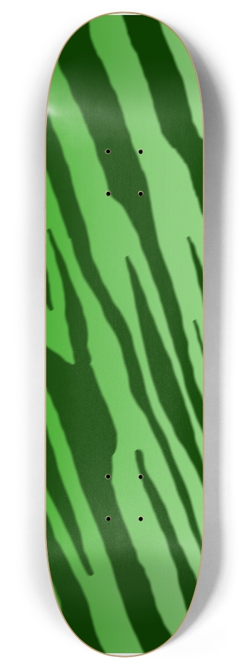 8" Double Green Tiger Stripe Competition Deck