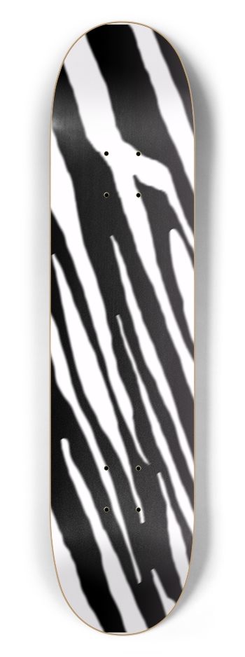 7 1/2" Inverse B+W Tiger Stripe Competition Deck