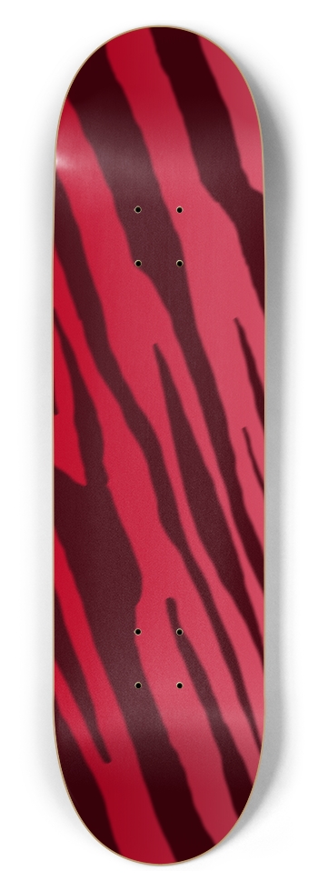 8 1/2" Double Red Tiger Stripe Competition Deck