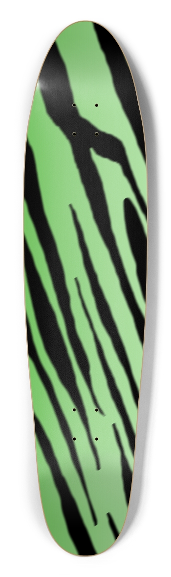 Green Tiger Stripe Longboard Deck