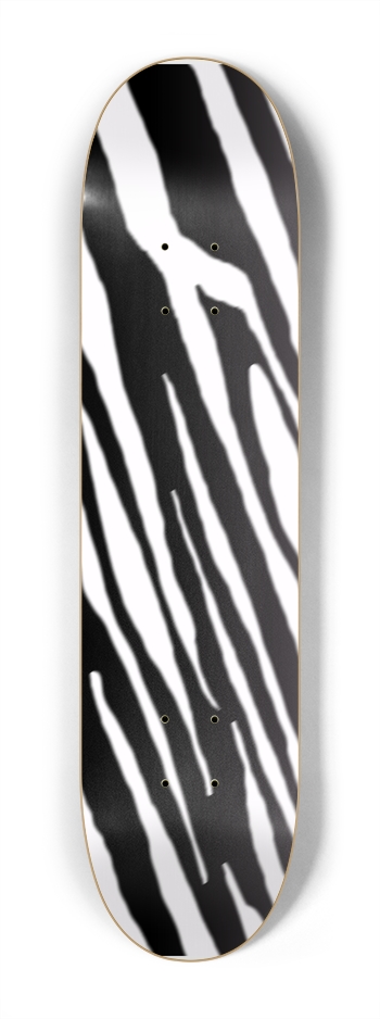 7 1/4" Inverse B+W Tiger Stripe Competition Deck