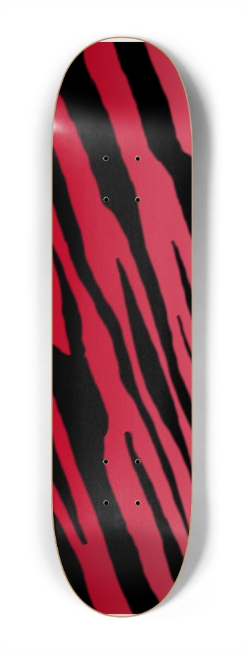 7 1/4" Red Tiger Stripe Competition Deck