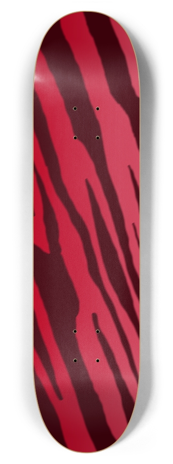 7 7/8" Double Red Tiger Stripe Competition Deck