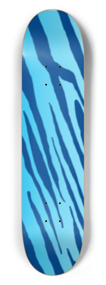 7 1/2" Double Blue Tiger Stripe Competition Deck