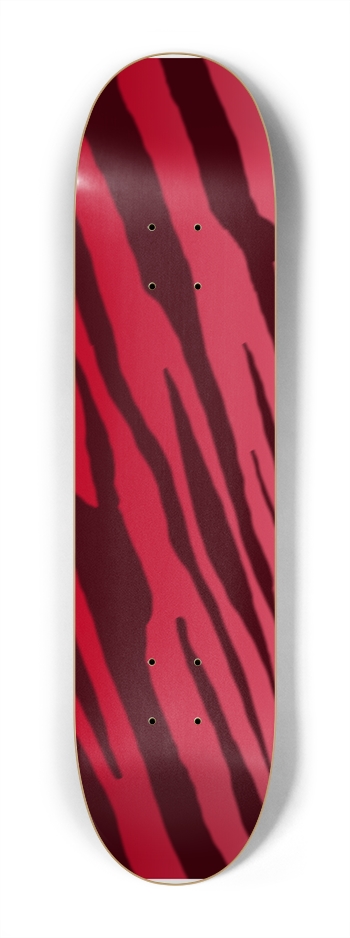 7 1/4" Double Red Tiger Stripe Competition Deck