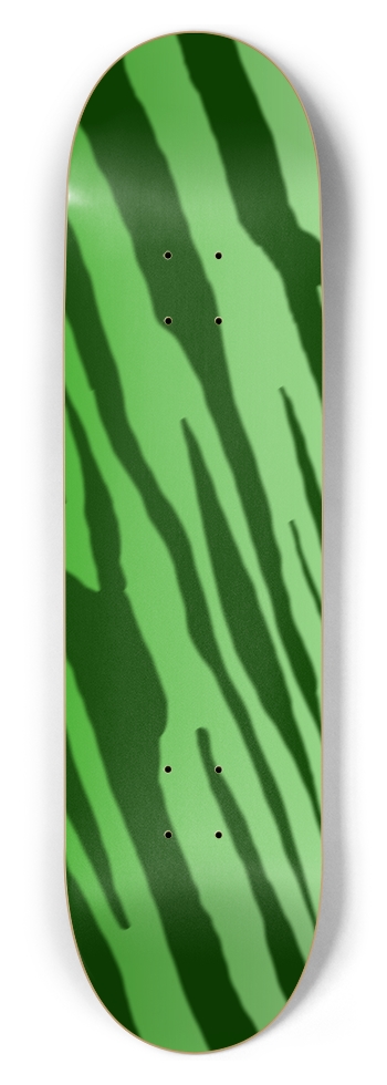 8 1/2" Double Green Tiger Stripe Competition Deck