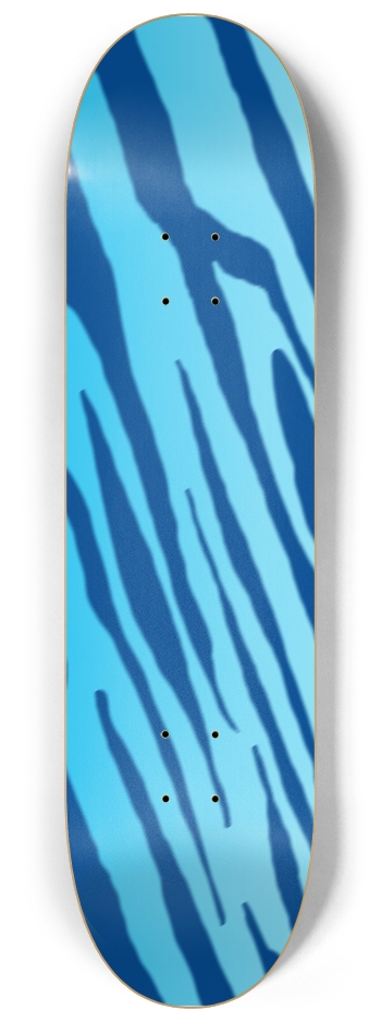 8 1/4" Double Blue Tiger Stripe Competition Deck